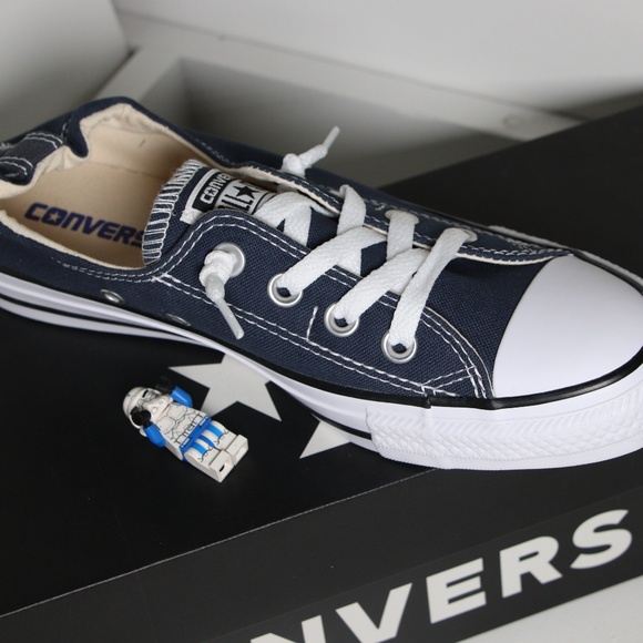 Navy Blue Converse Shoreline All Star Slip Ons - Picture 6 of 7